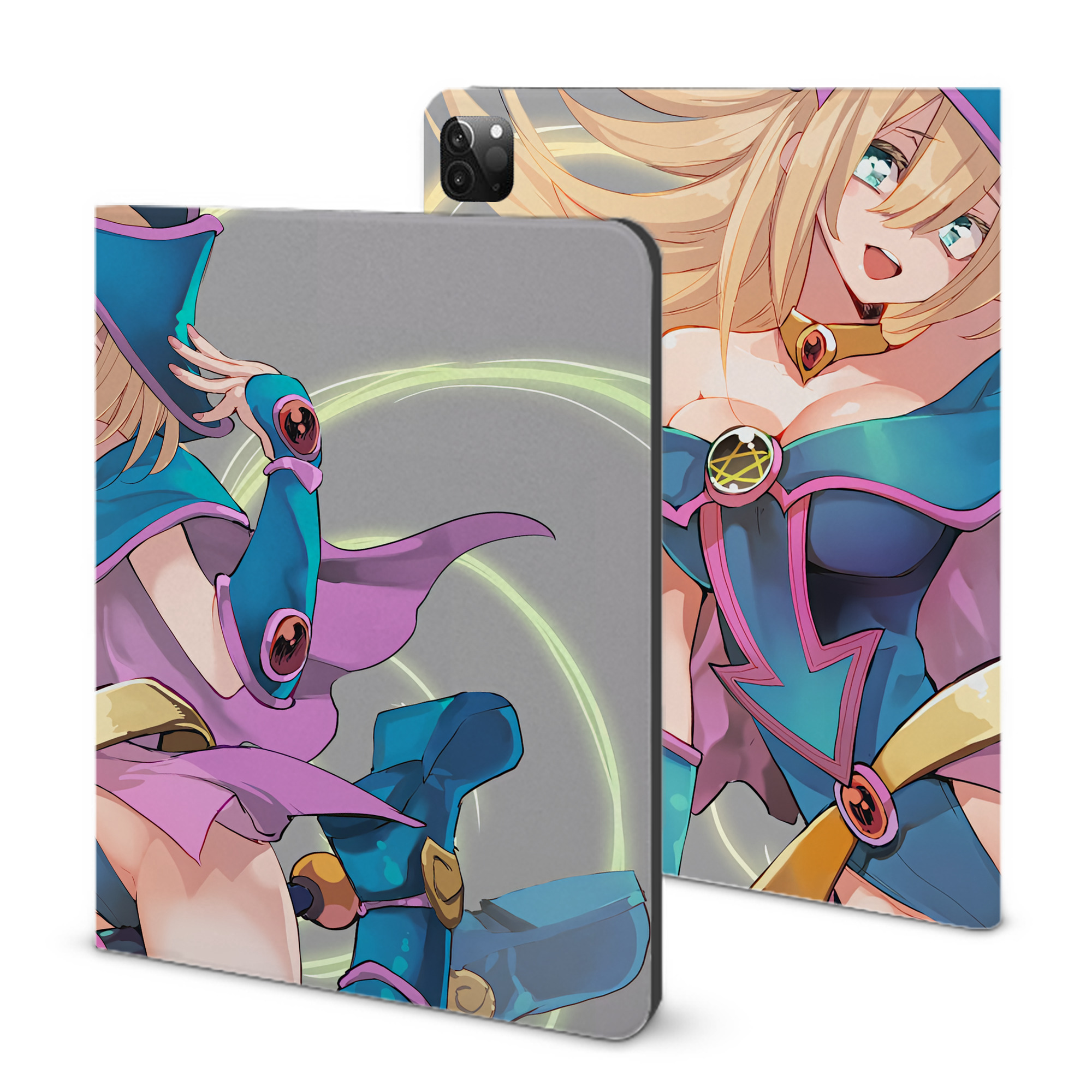 （画像用） 遊☆戯☆王 Yu-Gi-Oh! IPadケース ペンホルダー付き ブックスタイルデザイン